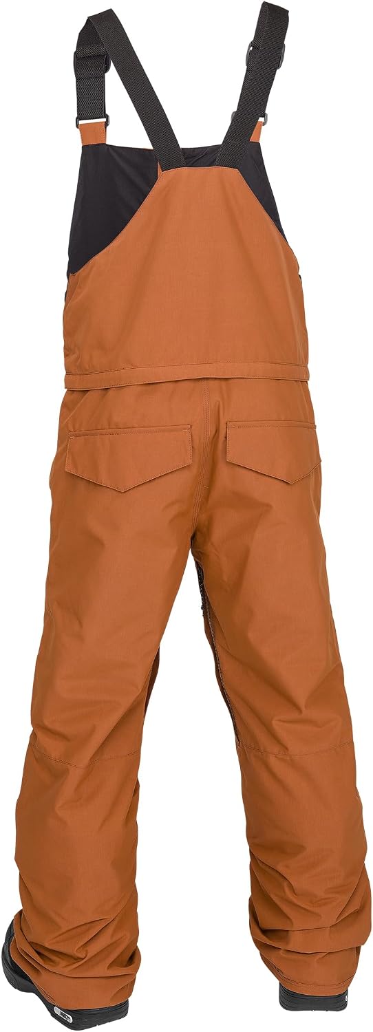 Volcom Boys' Youth Barkley Bib Overall Snowboard Pant Caramel S5