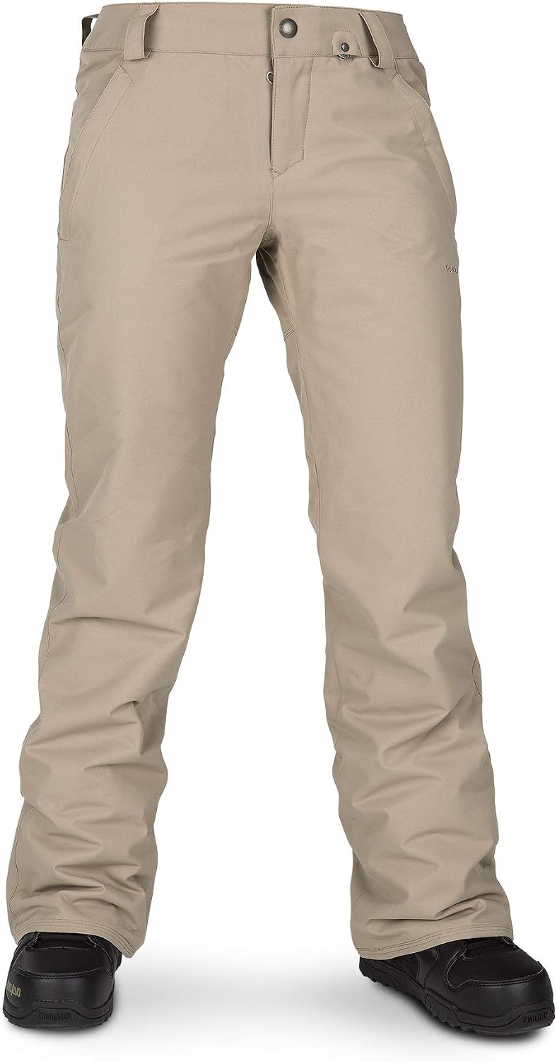 Volcom Women's Frochickie Insulated Lined Snow Pant Sand Brown