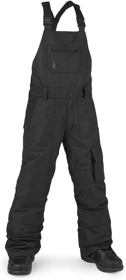 Volcom Boys' Youth Barkley Bib Overall Snowboard Pant Black S2