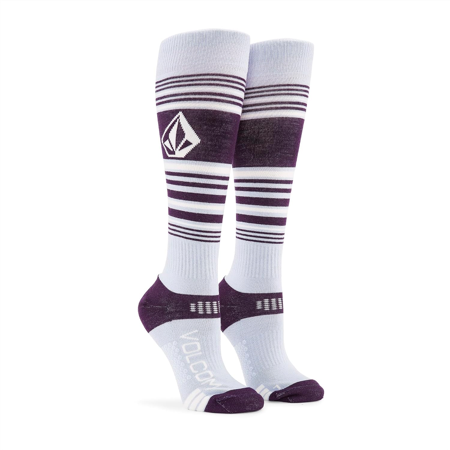 Volcom Women's Tundra Tech Light Weight Snowboard Sock Lilac Ash S4