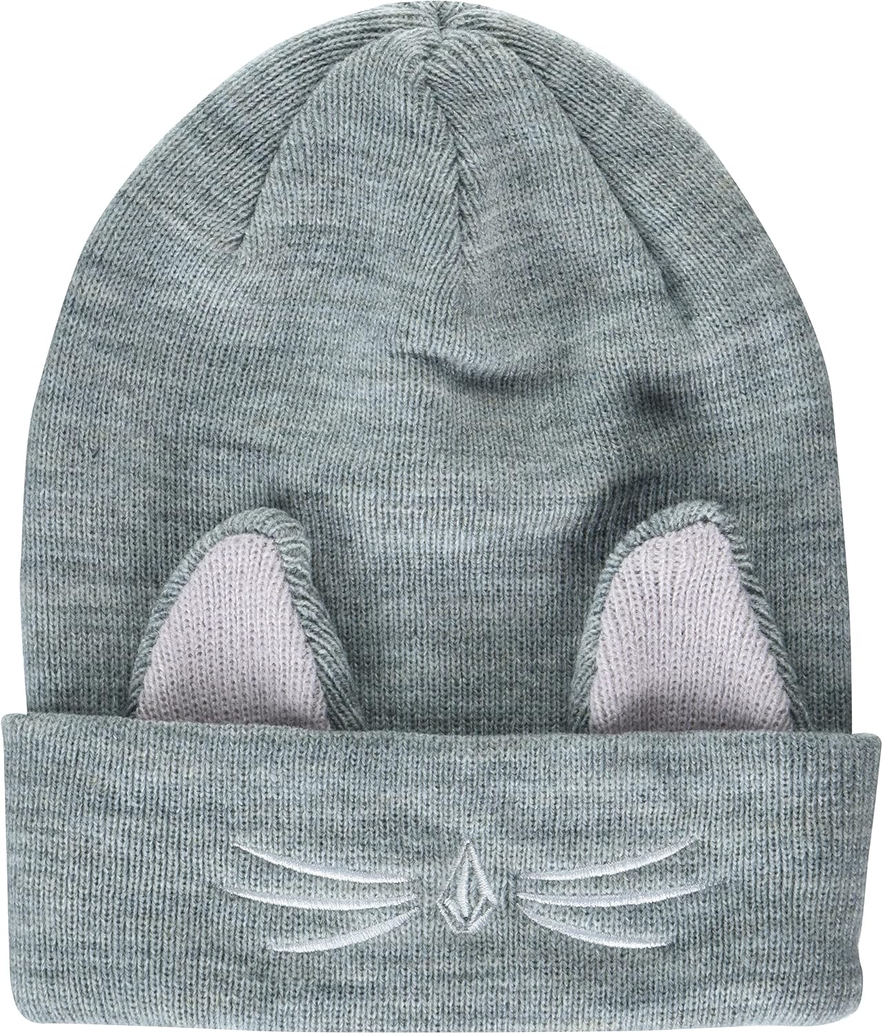 Volcom Girls' Snow Creature Rollover Beanie Heather Grey