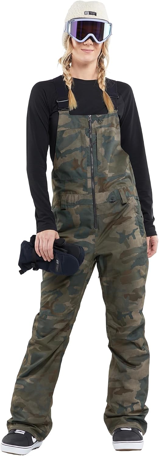 Volcom Women's Swift Bib Overall Snowpant Cloudwash Camo S4