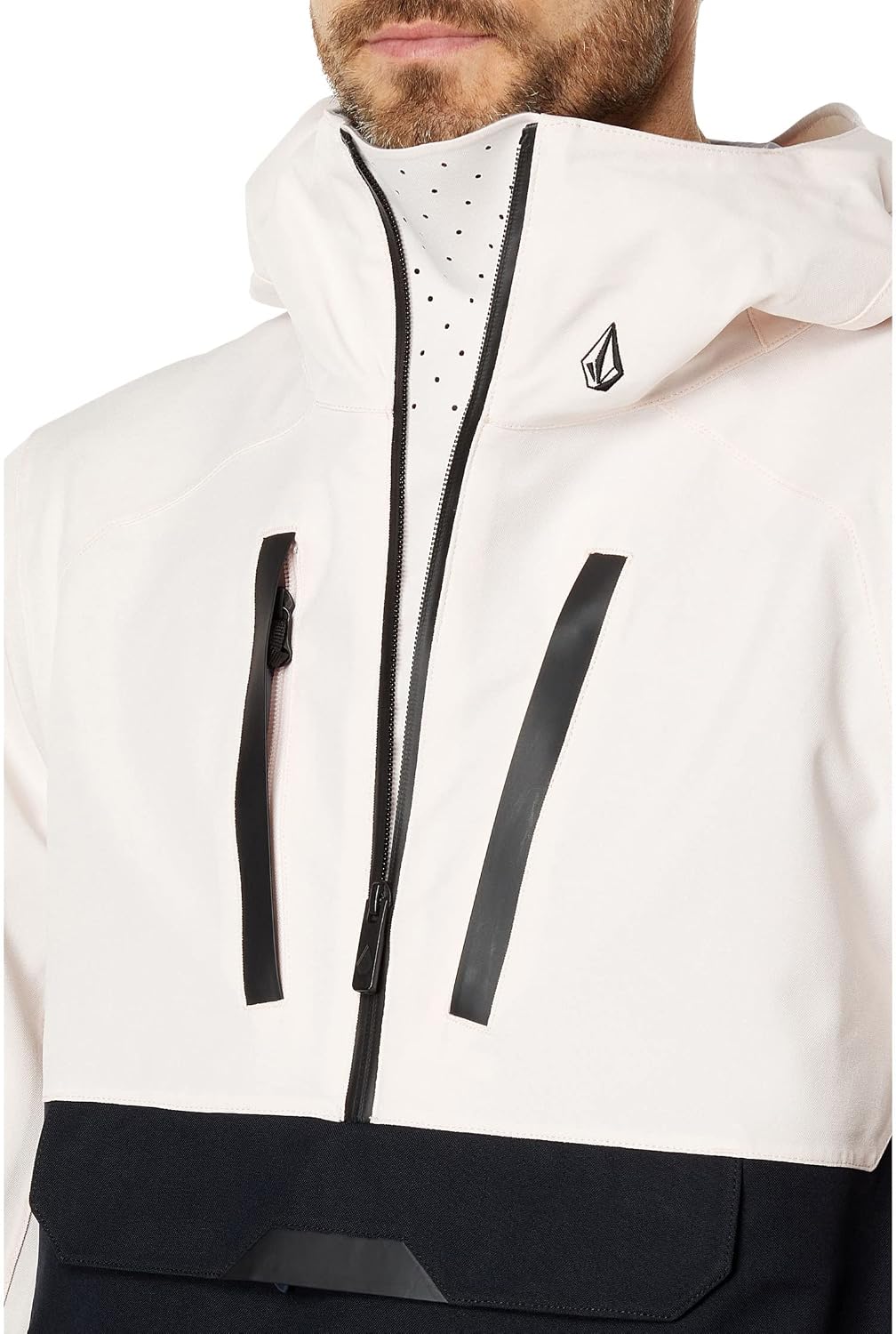 Volcom Men's Brighton Pullover Anarok Hooded Snowboard Jacket Party Pink