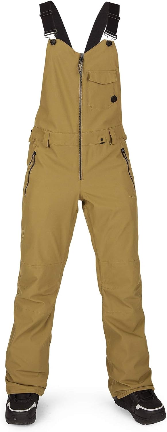 Volcom Women's Swift Bib Overall Snowpant Burnt Khaki