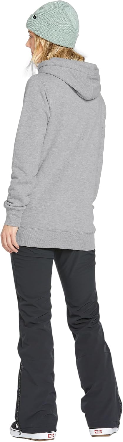 Volcom Women's Tower Hooded Fleece Sweatshirt Heather Grey S5