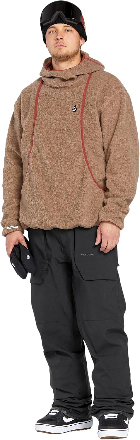 Volcom Men's Roan Bib Overall Snowboard Pant – 15k Waterproof 2-layer Repreve® Fibers Black Black