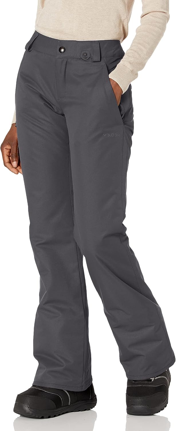 Volcom Women's Frochickie Insulated Lined Snow Pant Dark Grey S2