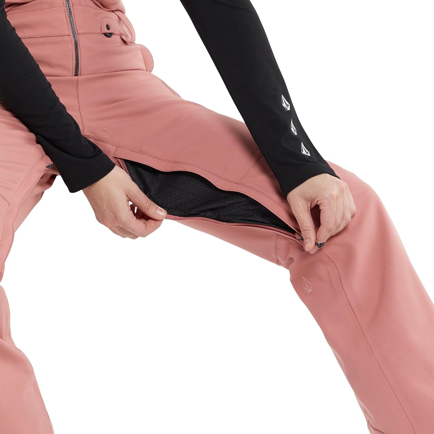 Volcom Women's Swift Bib Overall Snowpant Earth Pink S4