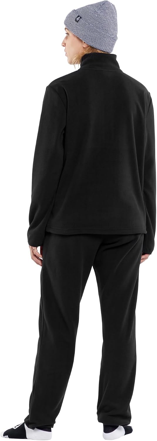 Volcom Women's Polar Fleece 12 Zip Snowboard Ski Baselayer Black S4