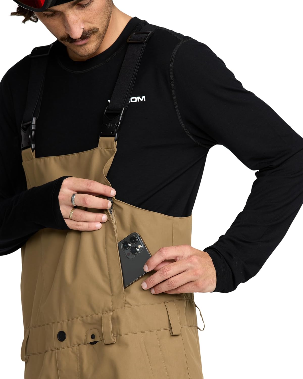 Volcom Men's V.co Sparta Bib Overall Snowboard Pant Bronze