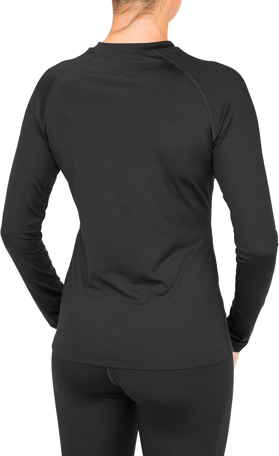 Volcom Women's V-Science Thermal Base Layer Top – Quick Dry Long Sleeve Shirt Black