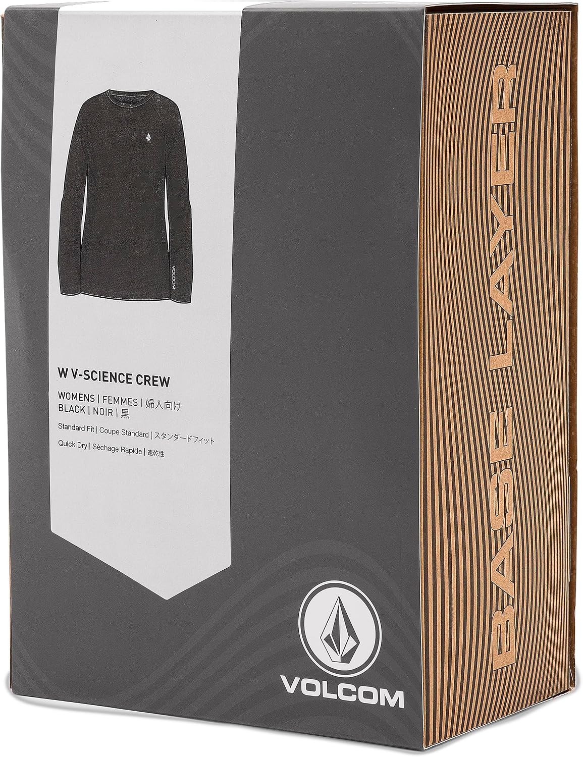 Volcom Women's V-Science Thermal Base Layer Top – Quick Dry Long Sleeve Shirt Black
