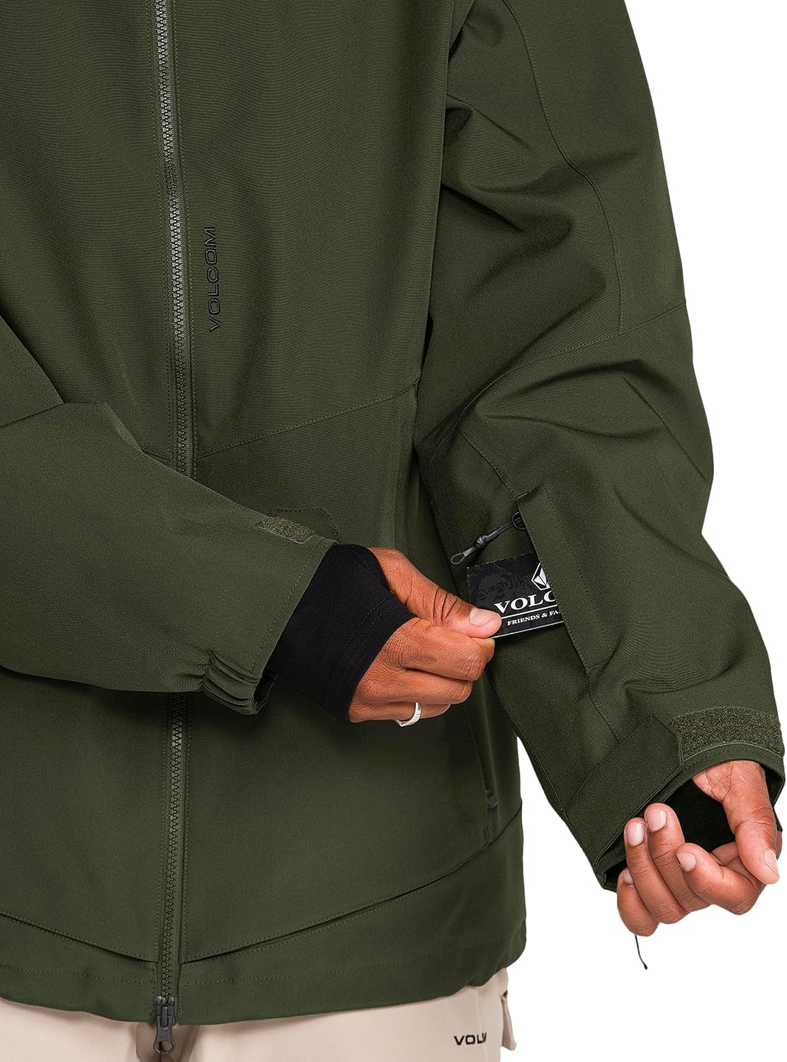 Volcom Men's Brighton Hooded Snowboard Ski Winter Jacket Dark Green