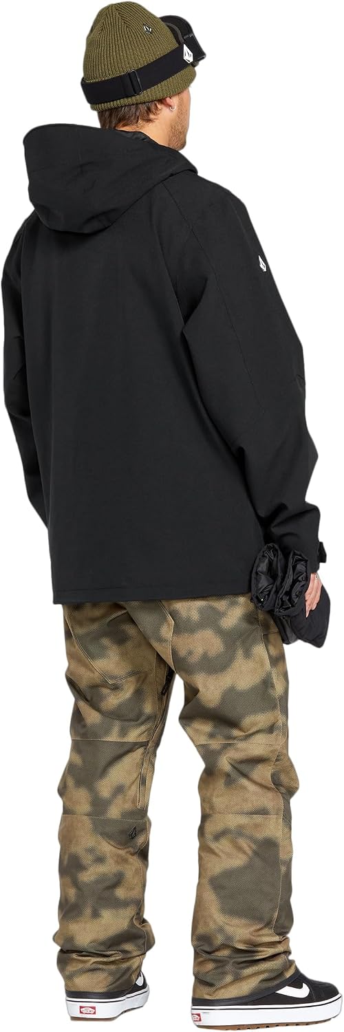 Volcom Men's Brighton Hooded Snowboard Ski Winter Jacket Black Out