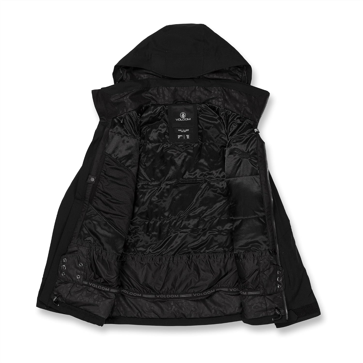 Volcom womens Shelter 3d Stretch Insulated Snowboard Ski Winter Hooded Jacket Black S4