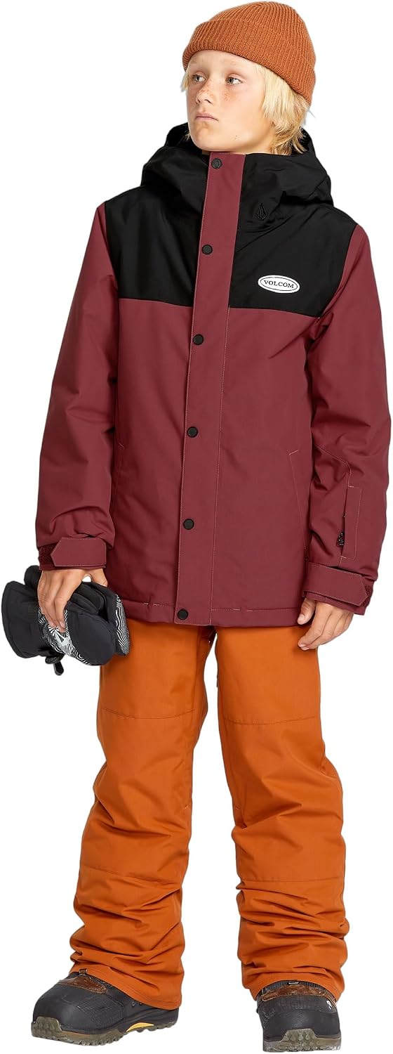 Volcom boys Stone 91 Insulated Snowboard Winter Jacket Redwood