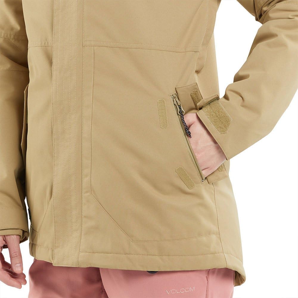 Volcom Women's Fawn Insulated Snowboard Ski Winter Hooded Jacket Dark Khaki S4