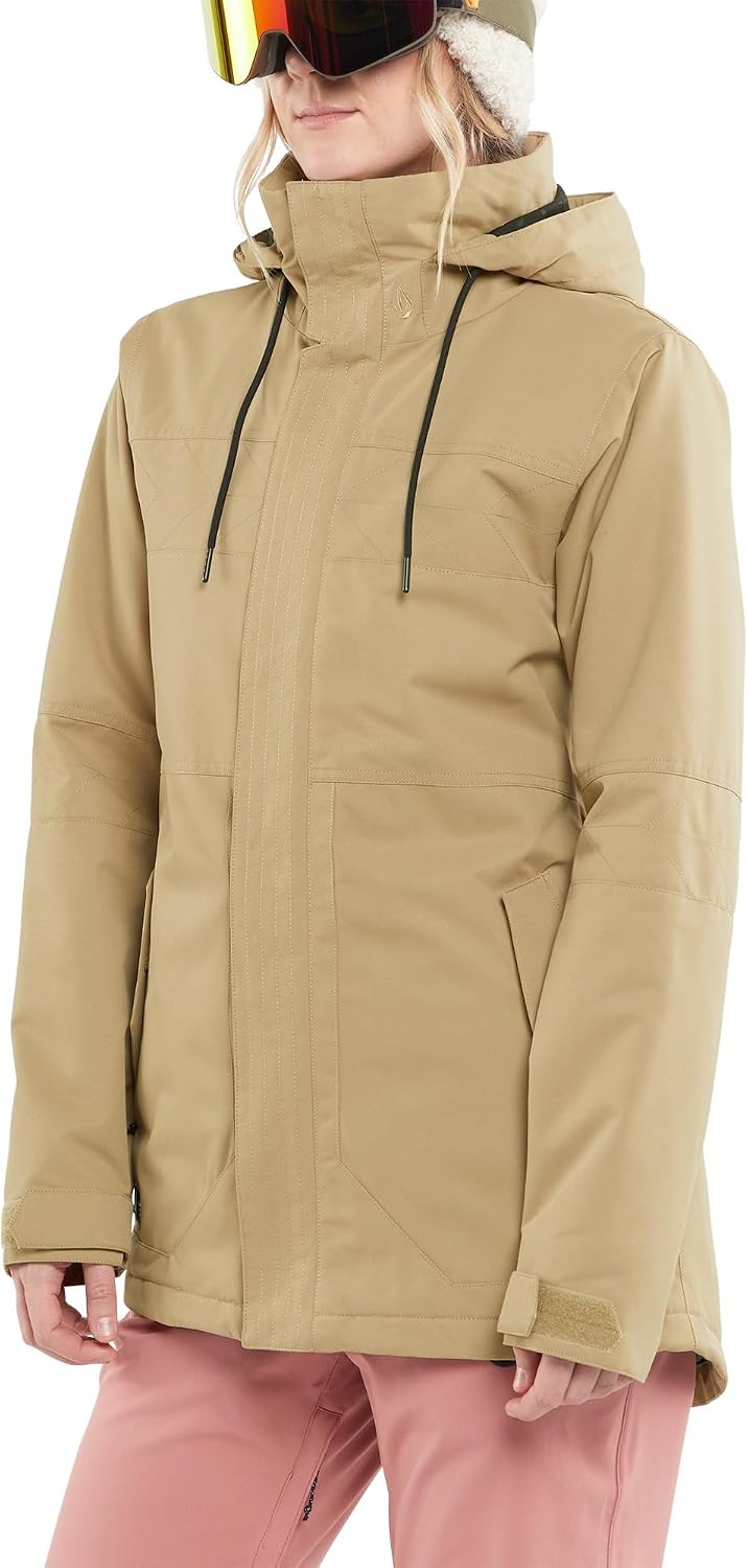 Volcom Women's Fawn Insulated Snowboard Ski Winter Hooded Jacket Dark Khaki S4