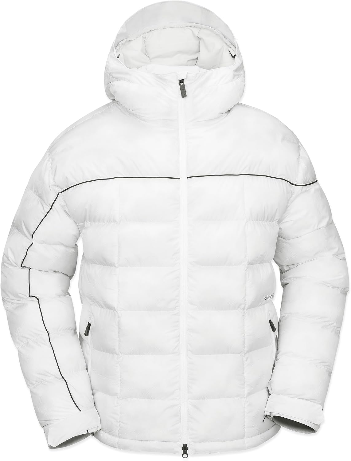Volcom Men's Sew Down Ecodown Filled Puffy Snowboard Winter Ski Jacket White Camo S5