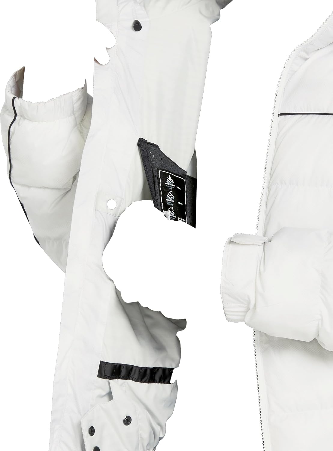 Volcom Men's Sew Down Ecodown Filled Puffy Snowboard Winter Ski Jacket White Camo S5