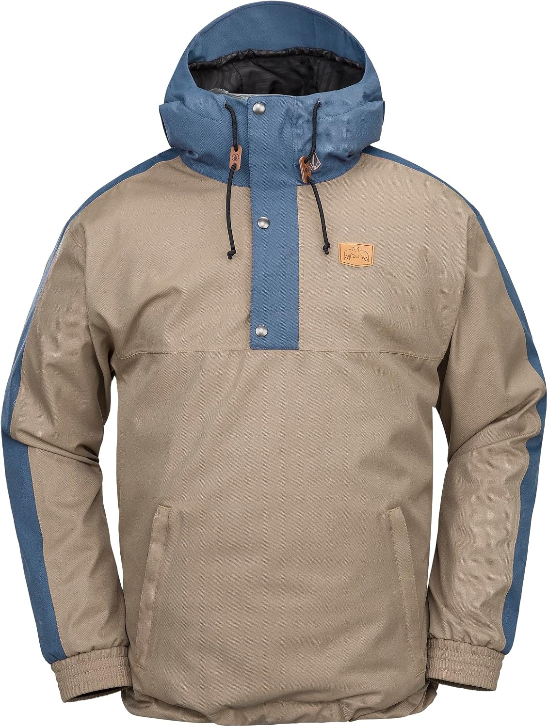 Volcom Men's Arthur Longo 20k Pullover Anarok Hooded Snowboard Jacket Chestnut Brown S5