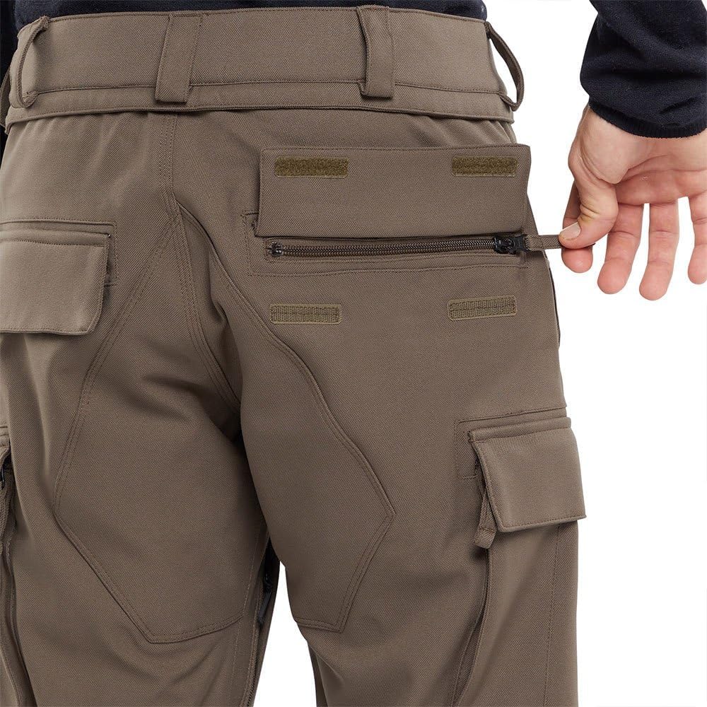 Volcom Men's Articulated Snow Pant, 15k Waterproof Ski Snowboard Pants, Sealed Seams Teak S4