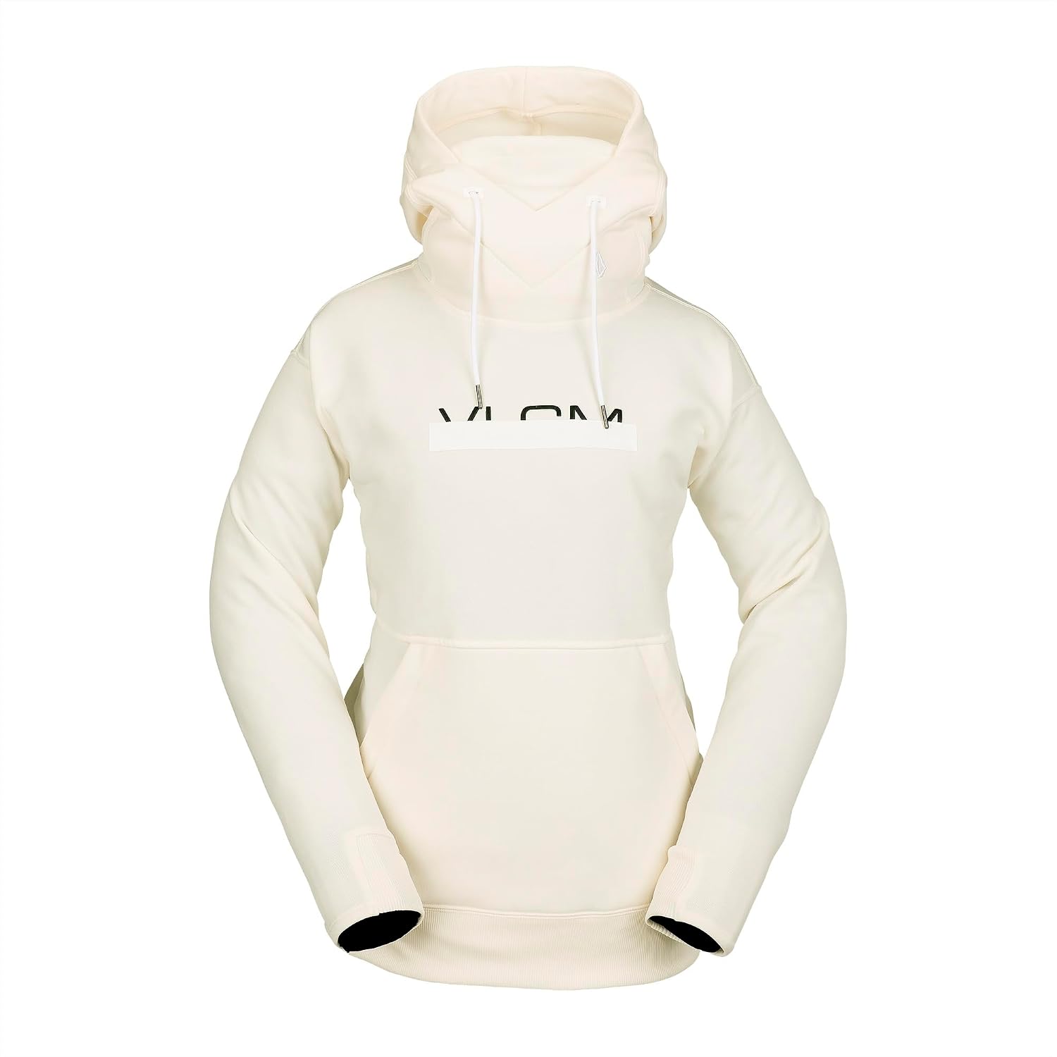 Volcom Men's Hydro Fleece Riding Hoodie – Water-repellent Sweatshirt With Storm Hood & Thumbholes Moonbeam S4
