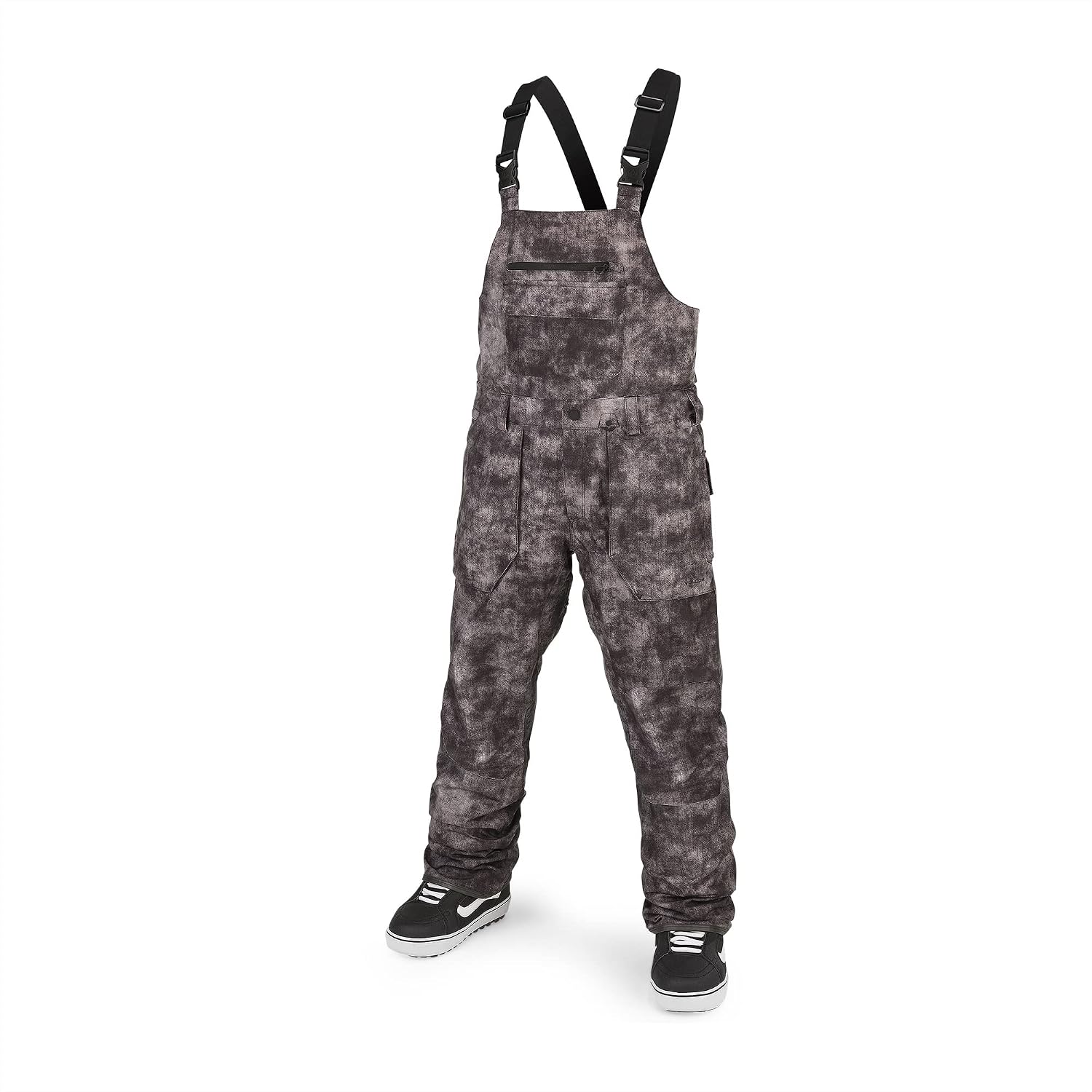 Volcom Men's Roan Bib Overall Snowboard Pant – 15k Waterproof 2-layer Repreve® Fibers Acid Black