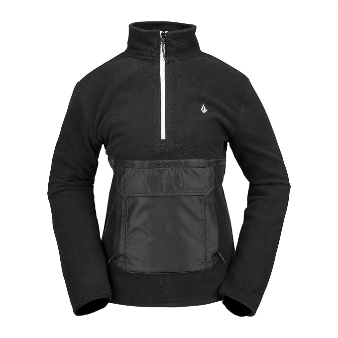 Volcom Women's Polar Fleece 12 Zip Snowboard Ski Baselayer Black S4