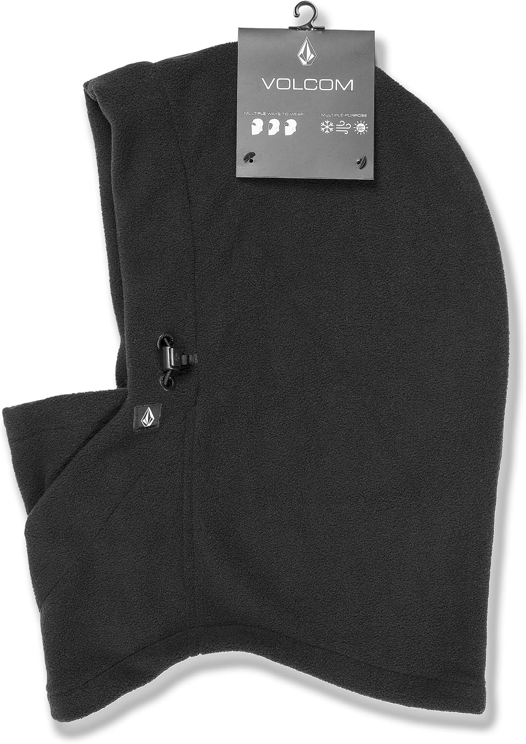 Volcom Women's V-scout Pullover Neck Warmer Hood Snowboard Ski Black S5