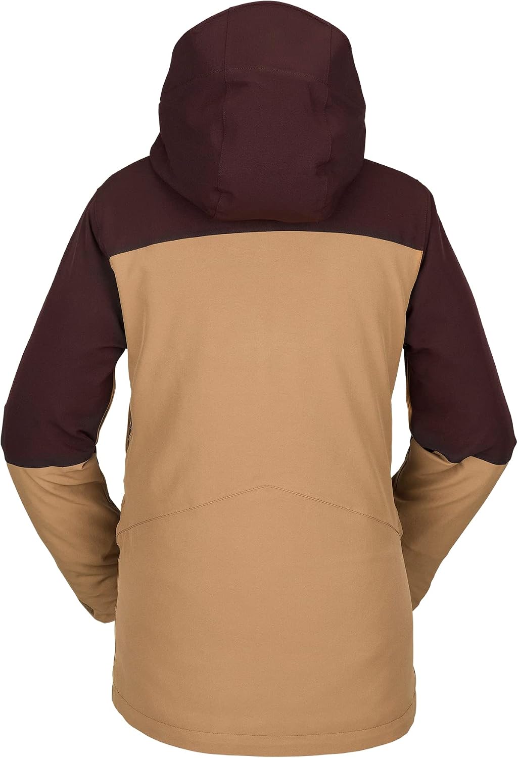 Volcom womens Shelter 3d Stretch Insulated Snowboard Ski Winter Hooded Jacket Caramel S3