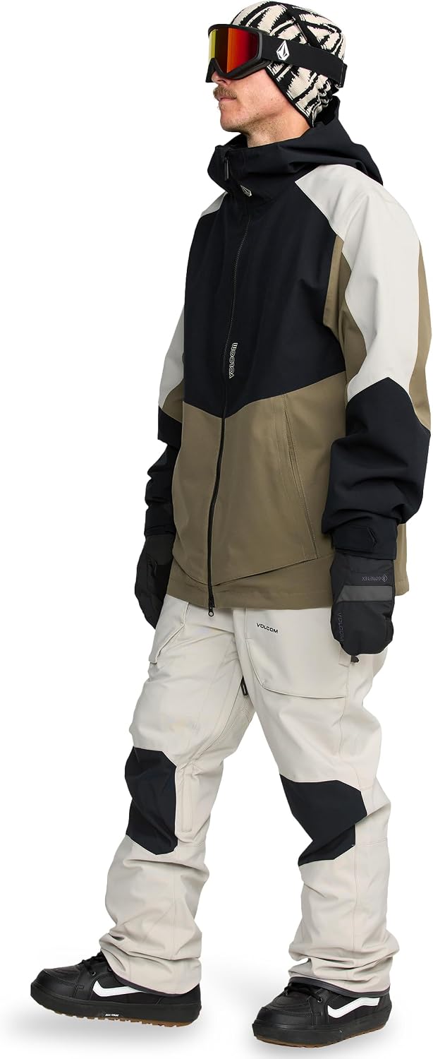 Volcom Men's Brighton Hooded Snowboard Ski Winter Jacket Military