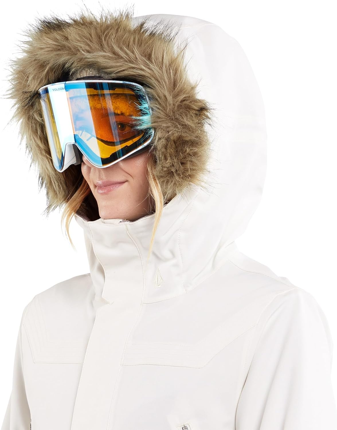 Volcom Women's Shadow Insulated Snowboard Ski Winter Hooded Jacket Moonbeam S4