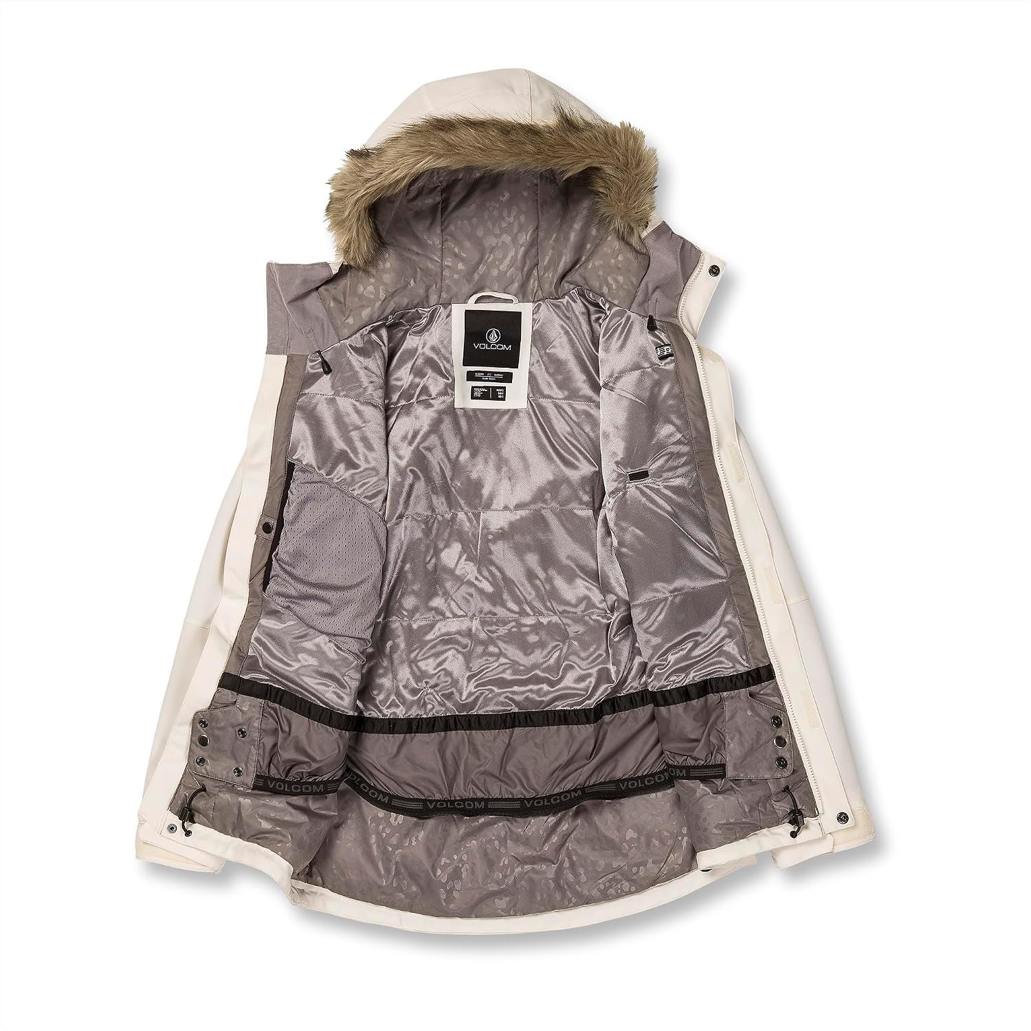 Volcom Women's Shadow Insulated Snowboard Ski Winter Hooded Jacket Moonbeam S4