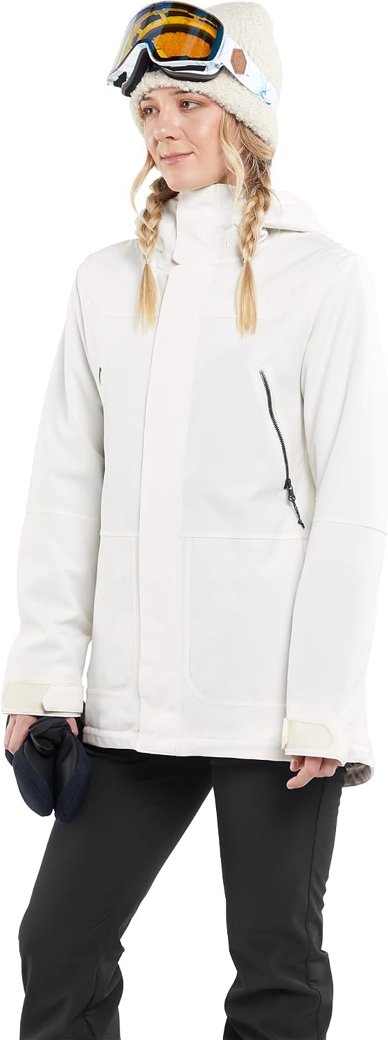 Volcom Women's Shadow Insulated Snowboard Ski Winter Hooded Jacket Moonbeam S4