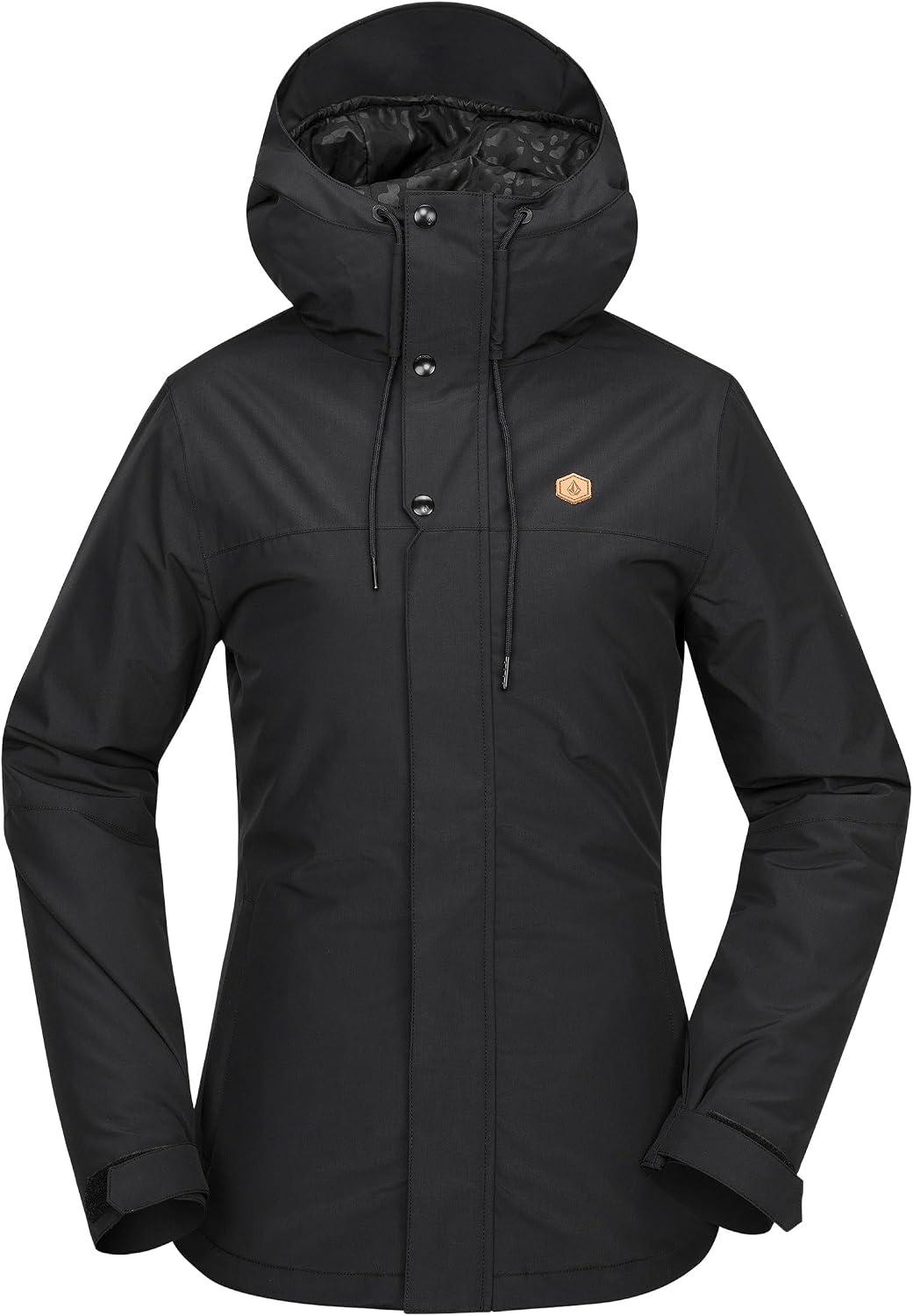 Volcom Women's Bolt Insulated Snowboard Ski Winter Hooded Jacket Black