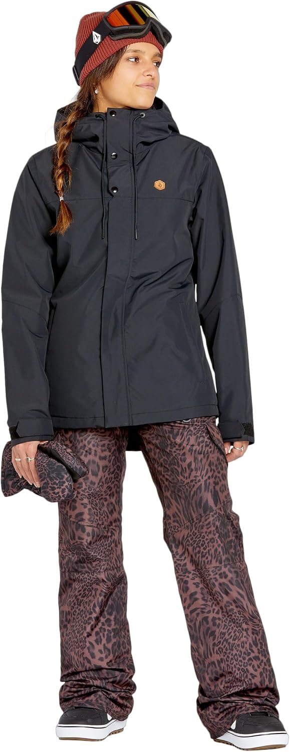 Volcom Women's Bolt Insulated Snowboard Ski Winter Hooded Jacket Black