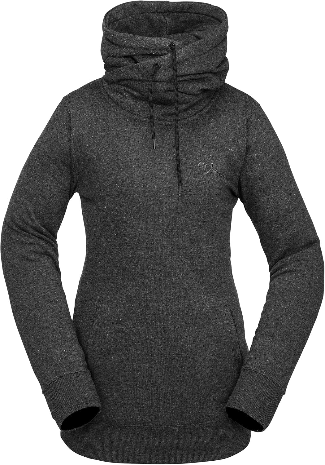 Volcom Women's Tower Hooded Fleece Sweatshirt Black S5