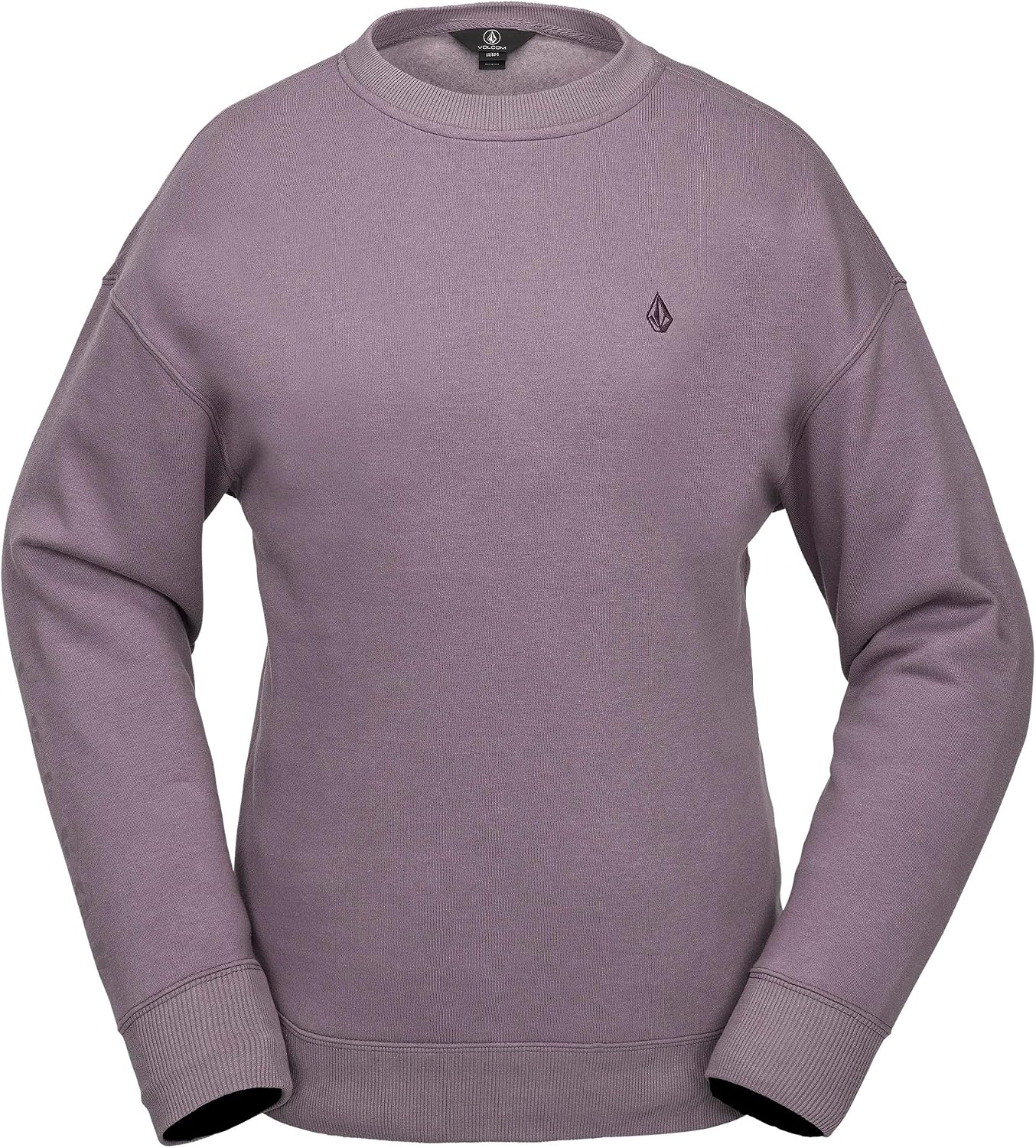 Volcom Women's Essential Crew Fleece Snowboard Winter Sweatshirt Dusty Lavender S5