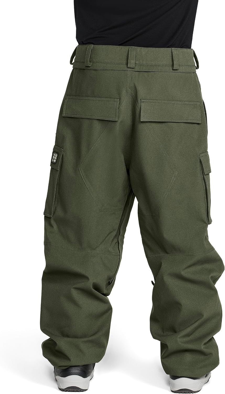 Volcom Men's Nwrk Baggy Snowboard Pant – 10k Waterproof Breathable 2-layer Dark Green
