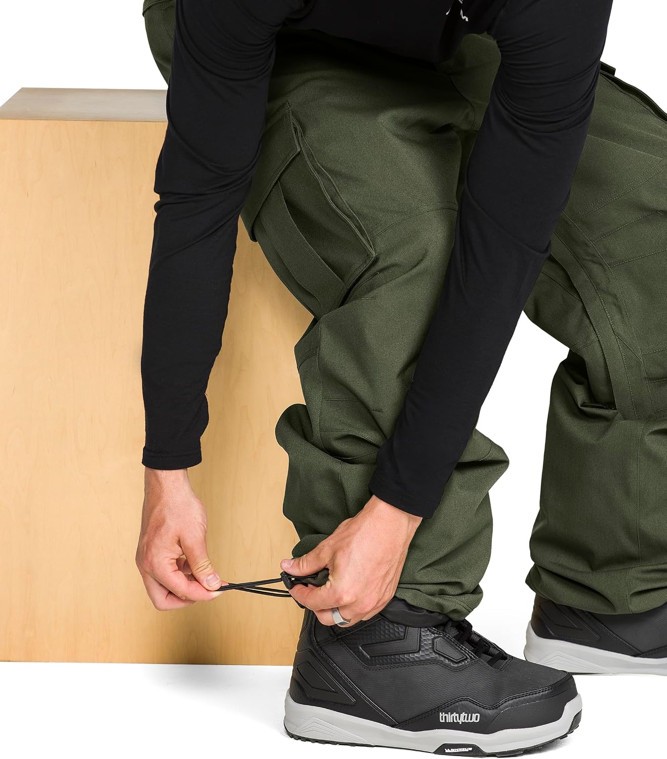 Volcom Men's Nwrk Baggy Snowboard Pant – 10k Waterproof Breathable 2-layer Dark Green