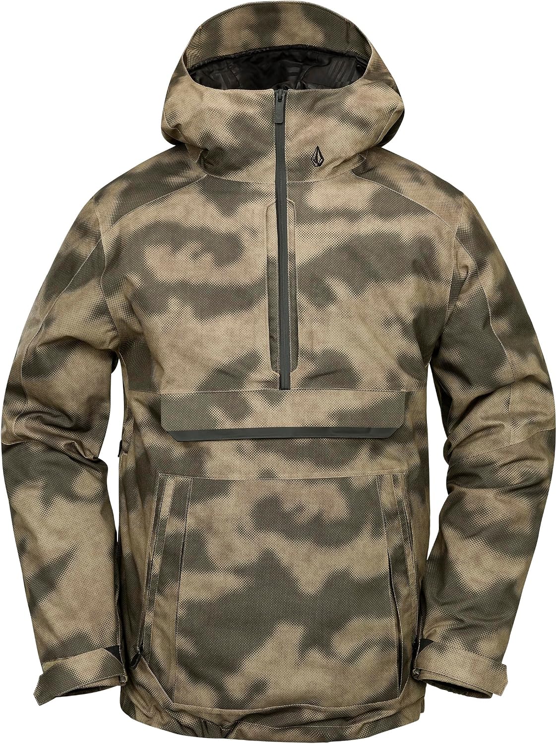 Volcom Men's Brighton Pullover Anarok Hooded Snowboard Jacket Camouflage