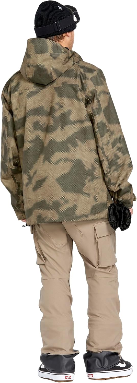 Volcom Men's Brighton Pullover Anarok Hooded Snowboard Jacket Camouflage