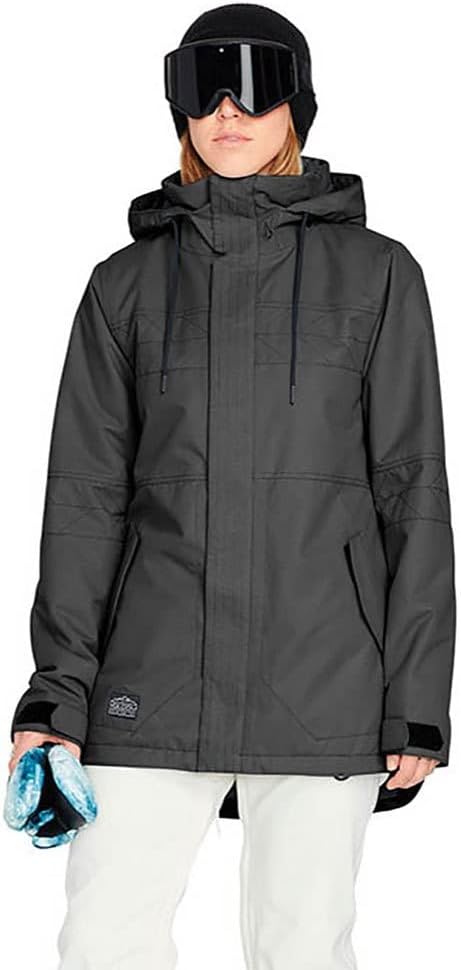 Volcom Women's Fawn Insulated Snowboard Ski Winter Hooded Jacket Black S3