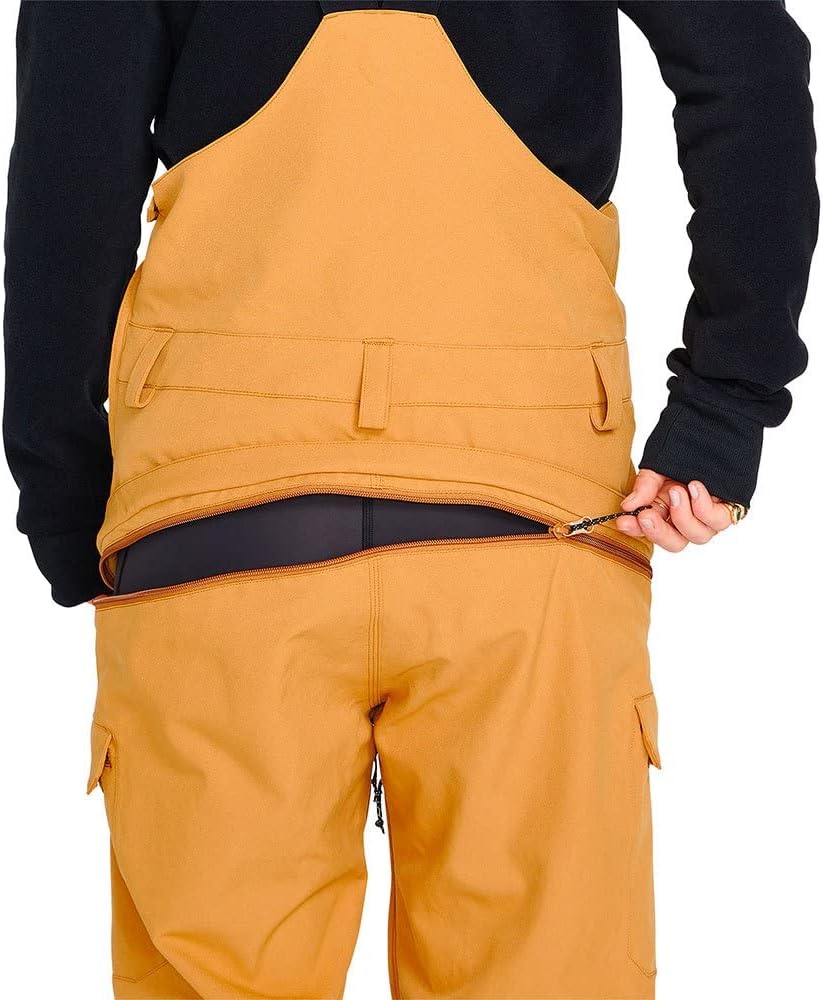 Volcom Women's Creston Stretch Snowboard Ski Bib Overall Snowpant Caramel S3