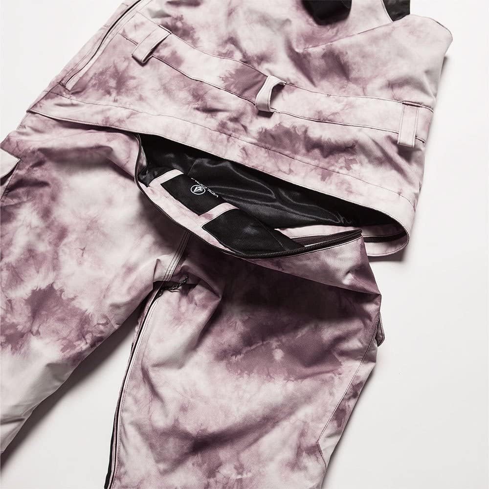Volcom Women's Creston Stretch Snowboard Ski Bib Overall Snowpant Mojave Tie-dye S3