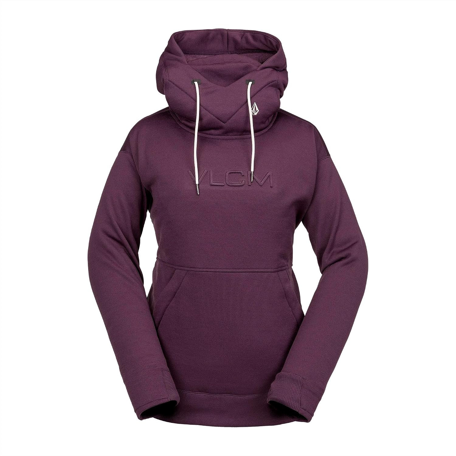 Volcom Men's Hydro Fleece Riding Hoodie – Water-repellent Sweatshirt With Storm Hood & Thumbholes Blackberry S4