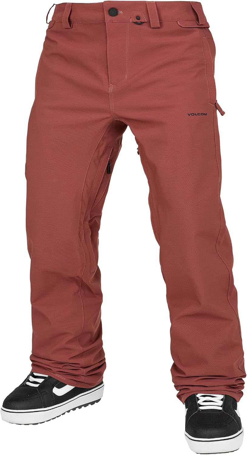Volcom Men's Frickin Relaxed Fit Chino Snowboard Pant Redwood