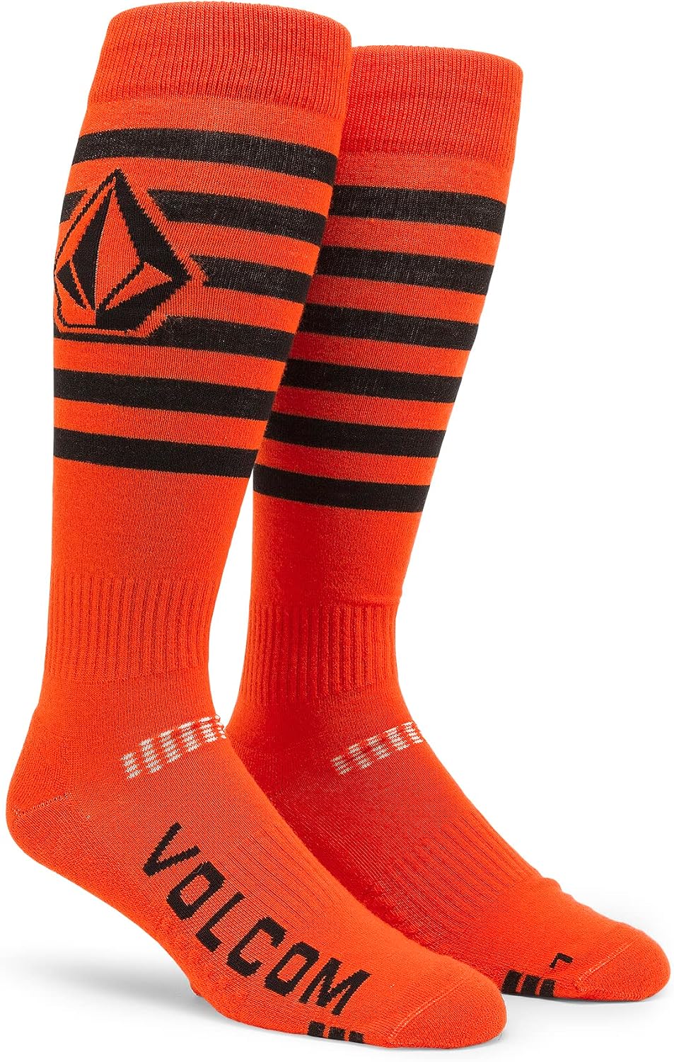 Volcom Men's Kootney Lightweight Snowboard Ski Sock Orange Shock S3