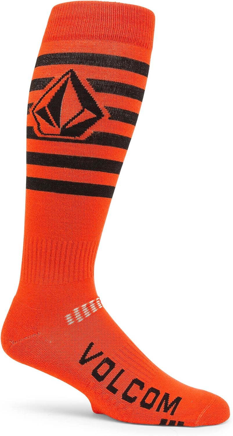 Volcom Men's Kootney Lightweight Snowboard Ski Sock Orange Shock S3